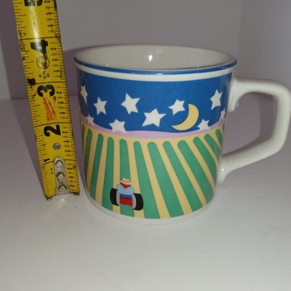 Tienshan Stoneware Country Farmers  Field Starry Night Moon Coffee Mug - Picture 2 of 10